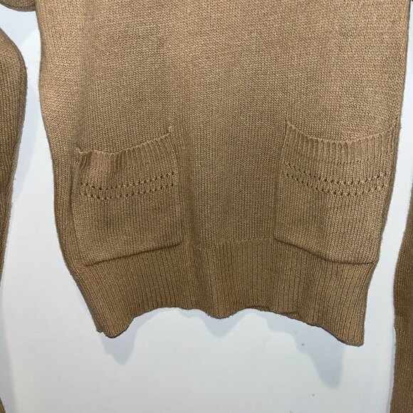 Alcott & Andrews Womens Medium 100% Cashmere Sweater With Pockets Brown - Picture 4 of 7
